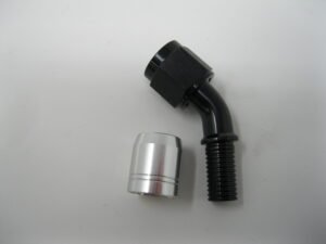 HOSE ENDS FOR KR HOSE ONLY INCLUDE COLLARS – 45 deg