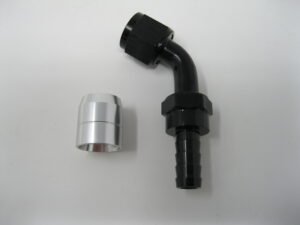 Black Crimp Ends for 200/210 Series Hose – 60 deg